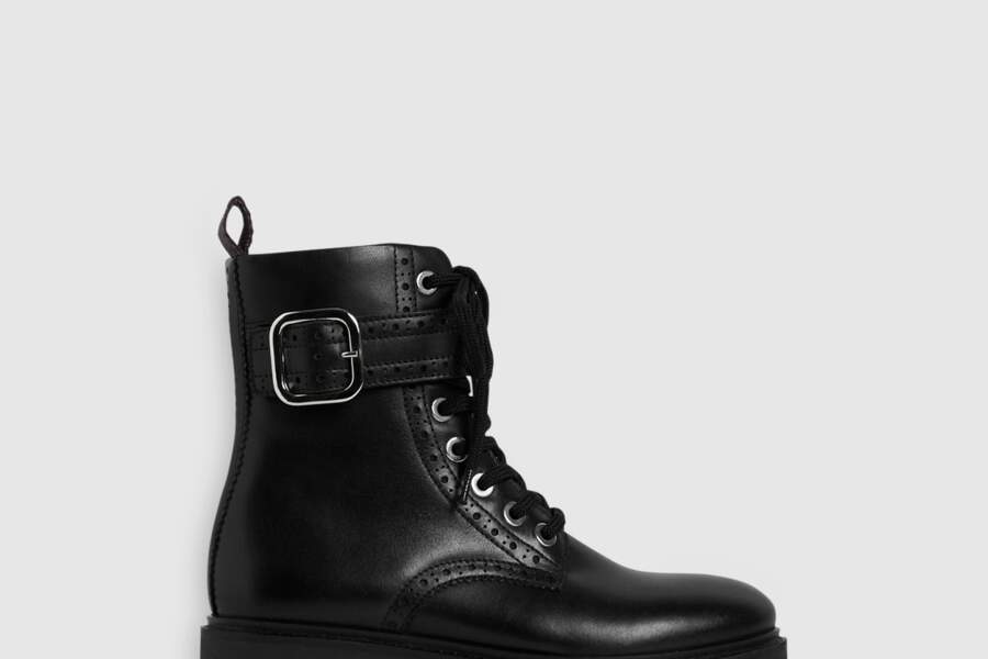 boots claudie pierlot lacets velours