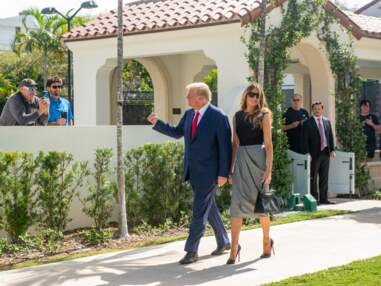 PHOTOS - Melania Trump et Donald Trump sont élégants à souhait pour se rendre aux élections de mi-mandat à West Palm Beach