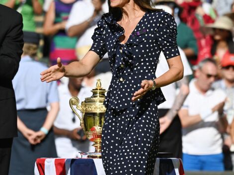 PHOTOS - Kate Middleton : sublime en robe à pois Alessandra Rich pour la finale du tournoi de Wimbledon 2022