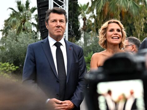 PHOTOS - Laura Tenoudji élégante au côté de son époux Christian Estrosi à Nice