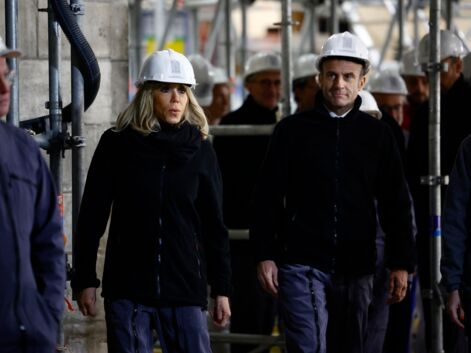 PHOTOS – Brigitte et Emmanuel Macron : retour en images sur leur visite du chantier de la cathédrale Notre-Dame de Paris