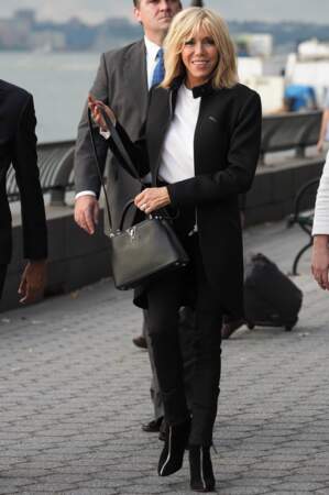 Pour sa tenue, Brigitte Macron a joué la carte de la sobriété à New York