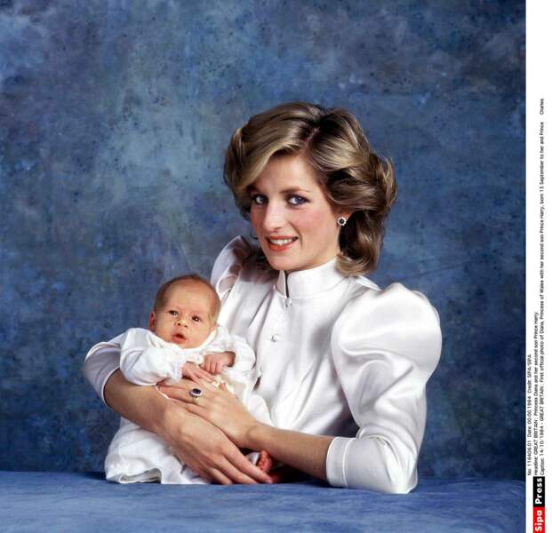 La Princesse Diana et le Prince Harry en 1984