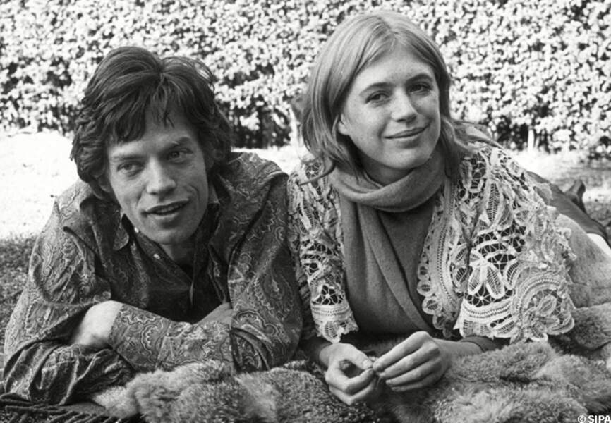 Mick Jagger et Marianne Faithfull dans les années 60