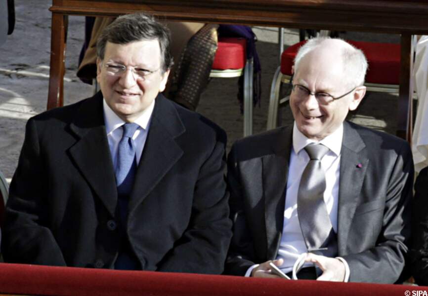 José Manuel Barroso, président de la Commission européenne, et Herman Van Rompuy, président du Conseil européen
