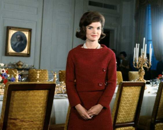 Jackie Kennedy qui montre son intérieur à la Maison-Blanche pour une émission télé. 1962