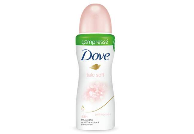 Dove, déodorant compressé Talc Soft, 3,90€