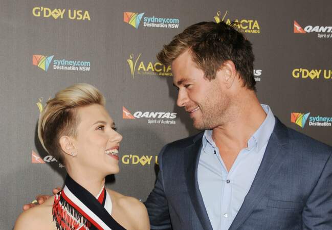 Scarlett Johansson et Chris Hemsworth en toute complicité