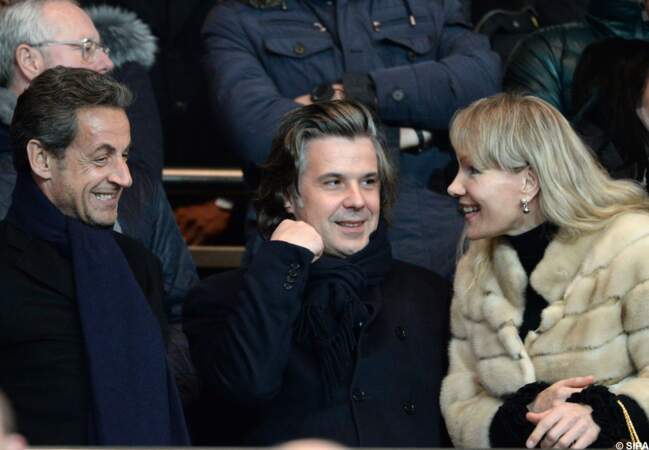 Nicolas Sarkozy avec Vincent Labrune et Margarita Louis-Dreyfus