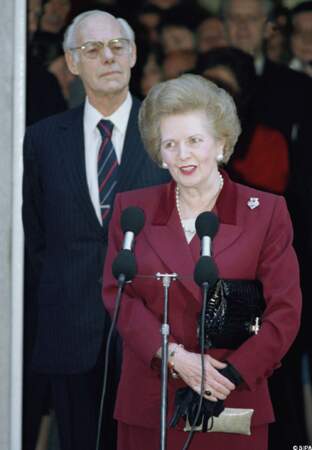 En novembre 1990 elle fait ses adieux au 10 Downing street