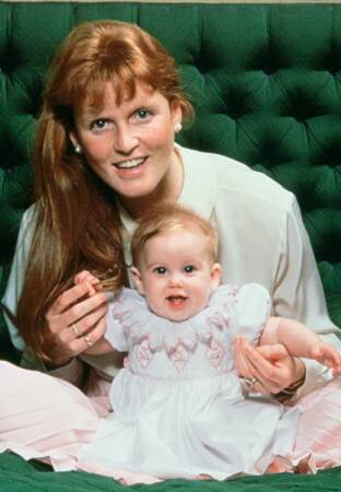 Princesse Beatrice et Sarah Ferguson le 26 mars 1989
