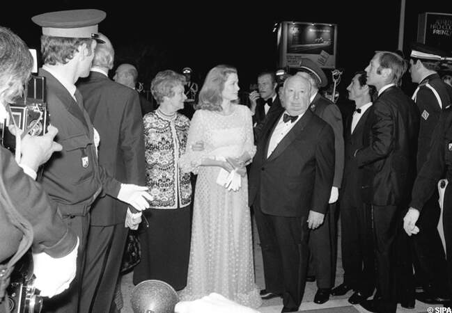 Alfred Hitchcock et Grace Kelly au festival de Cannes, 1972