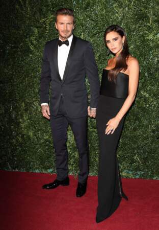 David et Victoria Beckham en total-look noir