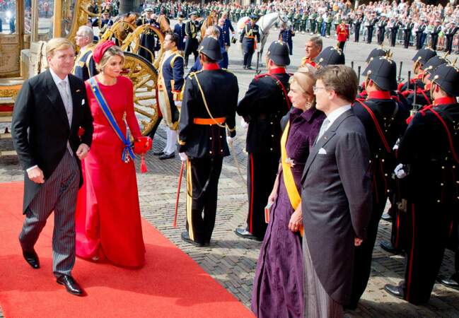 Maxima et Willem-Alexander saluent le prince Constantijn des Pays-Bas et son épouse Laurentien