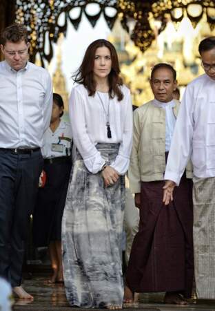Mary en voyage officiel en Birmanie (janvier 2014)