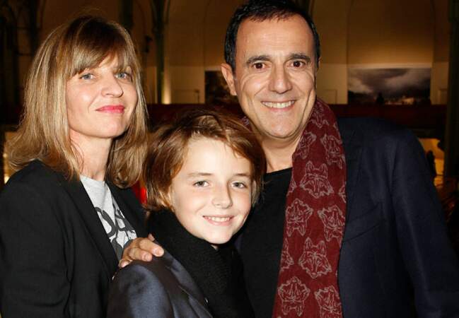 Thierry Beccaro avec sa femme Emmanuelle et son fils Lucas 