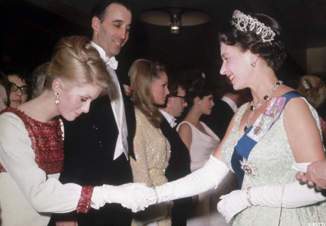 En 1966 avec la Reine d'Angleterre