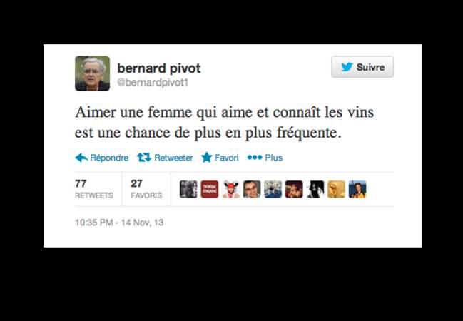 Bernard Pivot, les femmes, le vin...