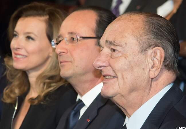 Valérie Trierweiler, François Hollande et Jacques Chirac