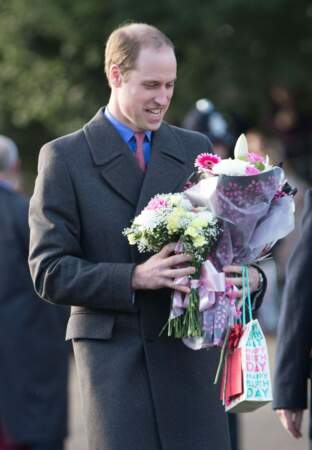 Le prince William a lui aussi reçu des bouquets de fleurs