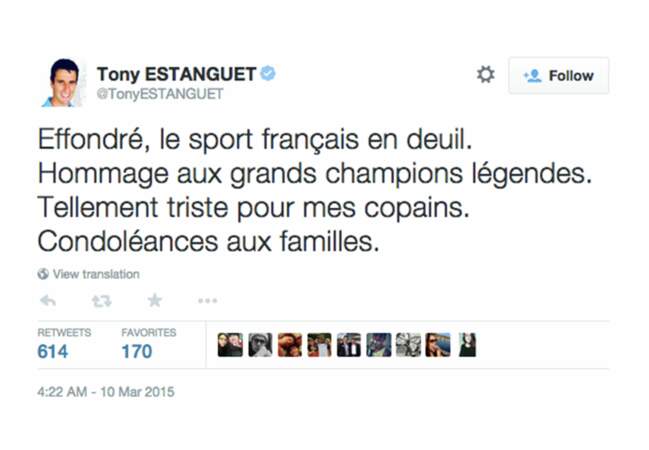 Tony Estanguet touché par la mort des athlètes dans le crash de Dropped