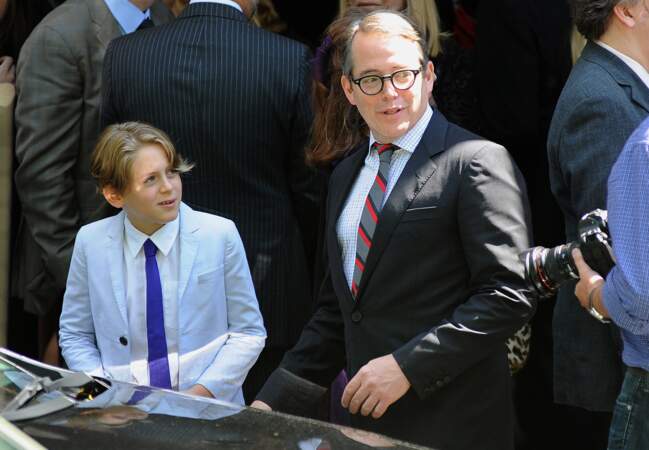 L'acteur Matthew Broderick et son fils, James
