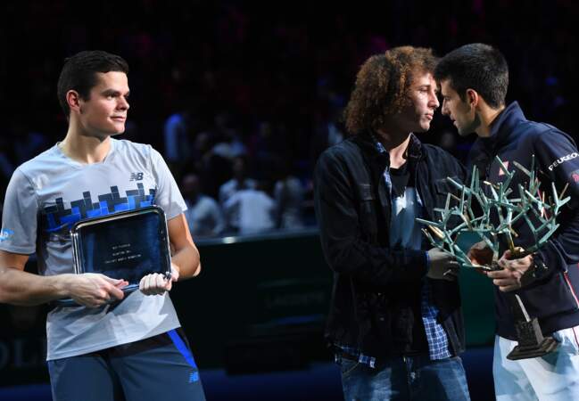 Milos Raonic, David Luiz et Novak Djokovic