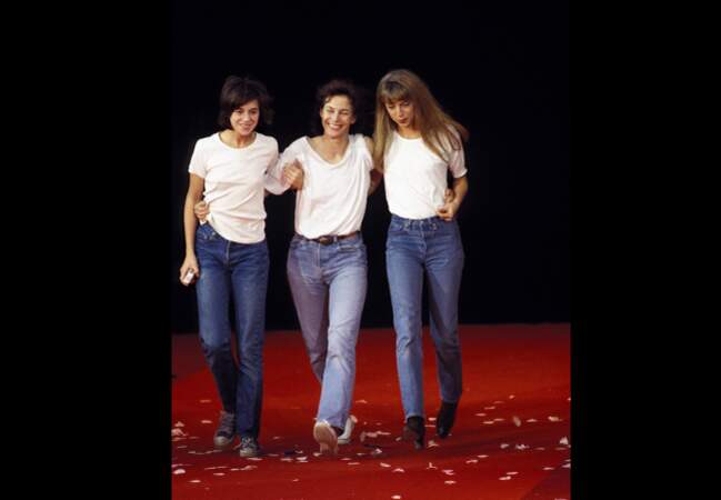 Charlotte, Jane et Kate en 1992 aux Folies Bergères