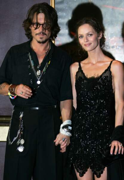 Johnny Depp et Vanessa Paradis à la première de Pirates des Caraïbes, en juillet 2006