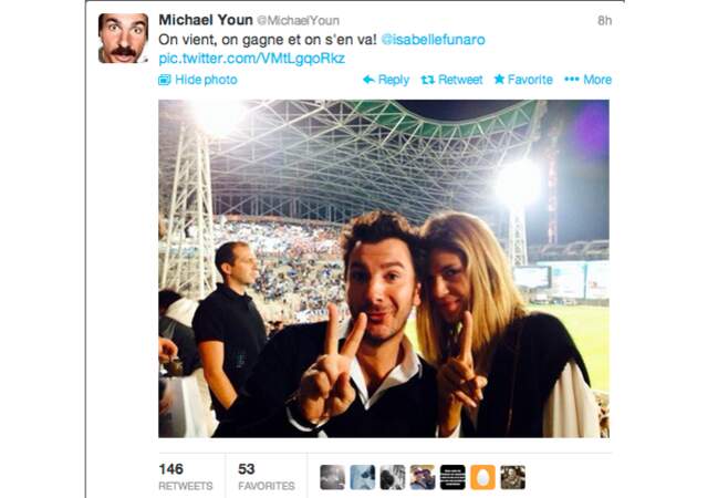C'est mignon, @MichalYoun et @IsabelleFunaro vont au stade en amoureux...