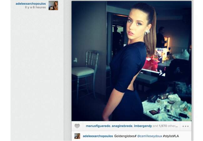 Adele Exarchopoulos remercie sa styliste Camille Seydoux