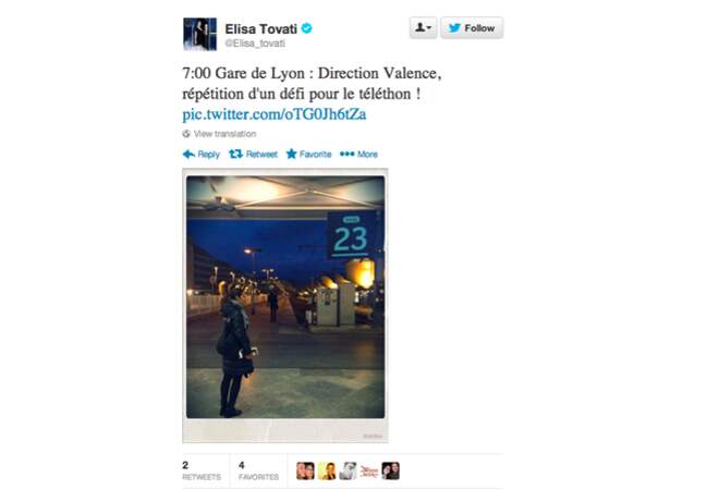 A 7 h du matin, @elisa_tovati a dû se sentir bien seule Gare de Lyon