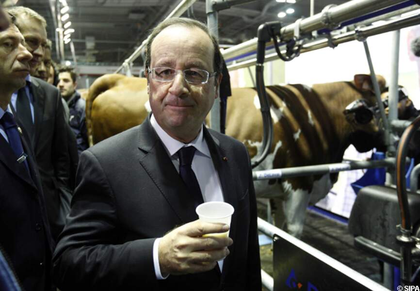 François Hollande, lui, se contente d'un verre de lait