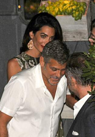 George Clooney et sa femme Armal Alamuddin en Italie