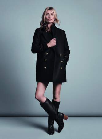 La veste au double boutonnage doré, l'indispensable de l'hiver par Kate Moss