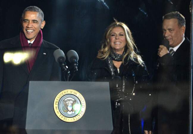 Barack Obama, Tom Hanks et sa femme