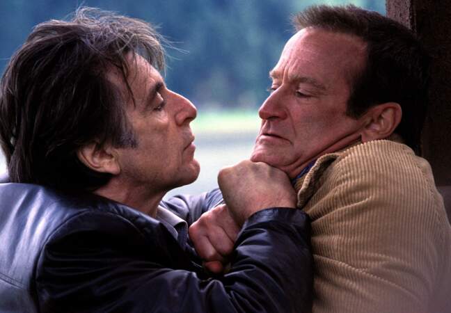 Face à face tendu dans le froid de l'Alaska entre Robin Williams et Al Pacino dans "Insomnia", en 2002
