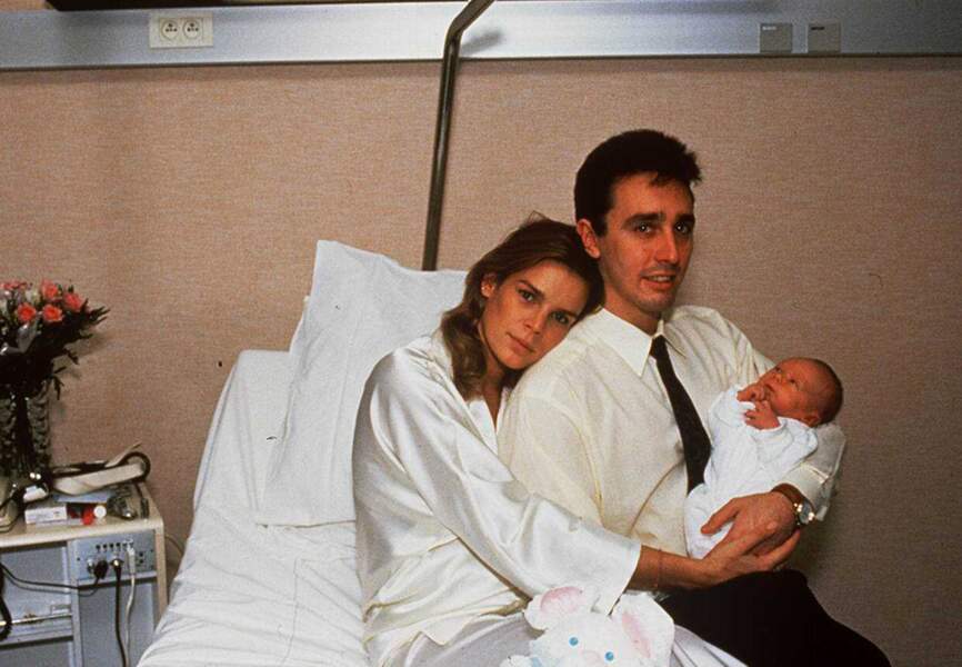 À la naissance de son fils Louis avec Daniel Ducruet en 1992