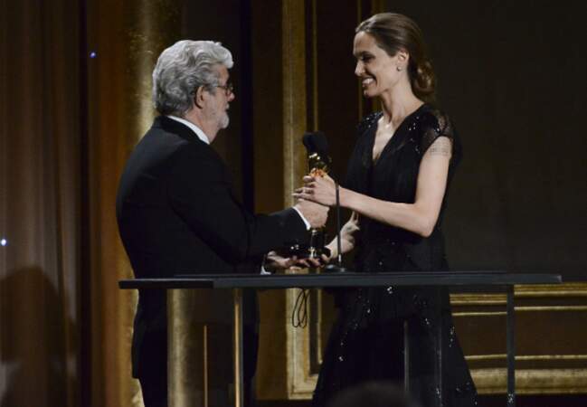 George Lucas et Angelina Jolie