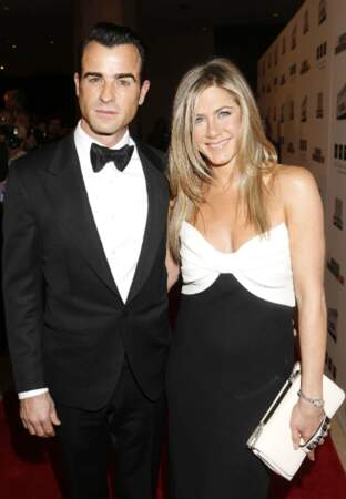 Elle s'était rendue à une soirée donnée à Beverly Hills avec son fiancé, Justin Theroux