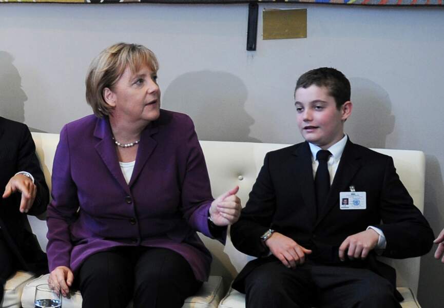 Rencontre avec Angela Merkel, en 2010, au siège de l'ONU à New York