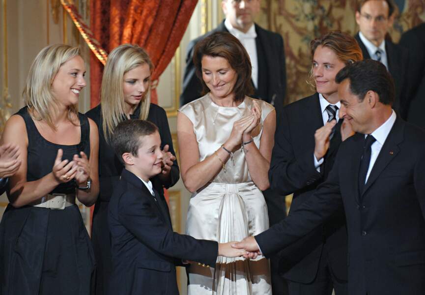 Louis Sarkozy félicite son papa en 2007