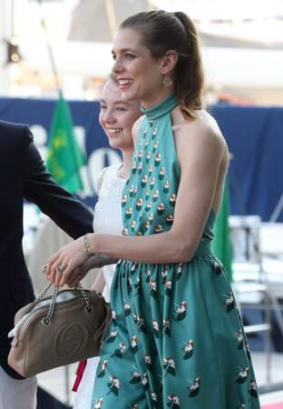 Charlotte Casiraghi en robe et sac Gucci