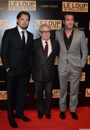 Leonardo Di Caprio, Martin Scorsese et Jean Dujardin