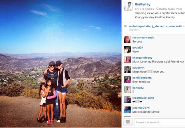 @LHallyday poste une jolie photo de famille sur instagram