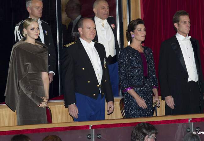 Charlène de Monaco, le prince Albert II, Caroline et Andrea
