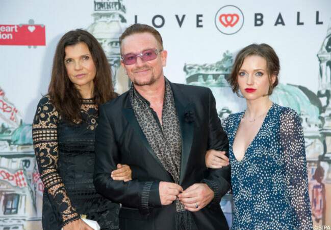 Bono accompagné de sa femme Ali Hewson et de sa fille Hewson Jordan