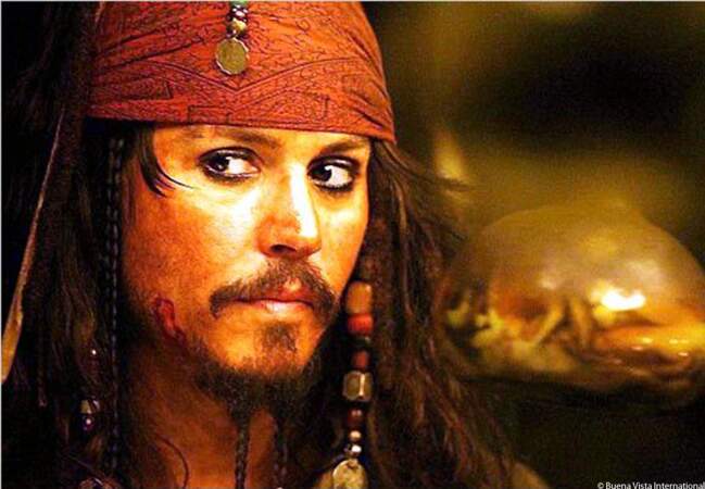 Le célèbre Jack Sparrow de Pirates des Caraïbes