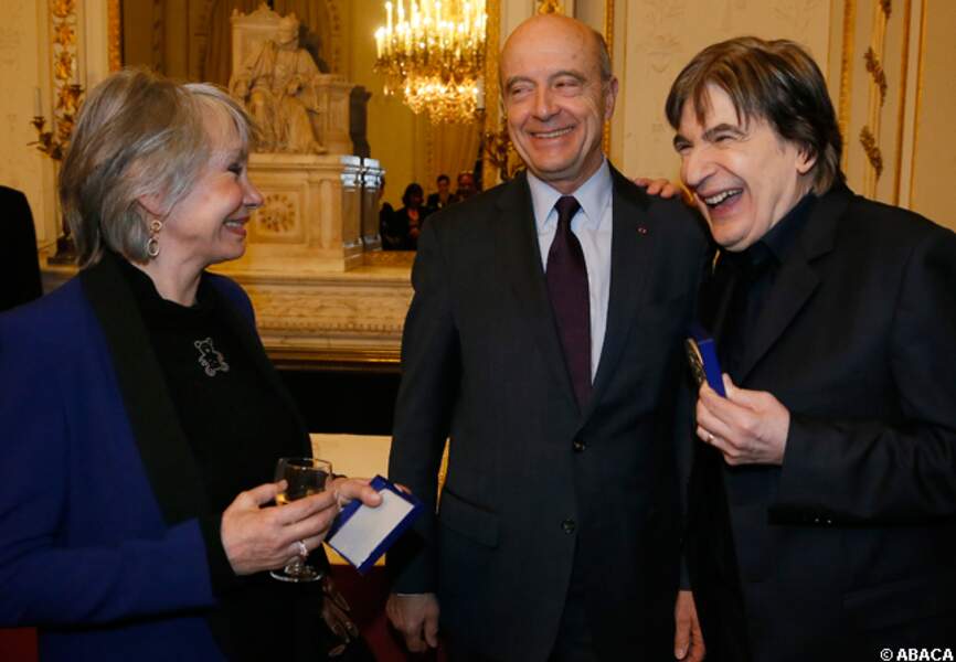 Serge Lama et sa femme reçus par le maire de Bordeaux, Alain Juppé
