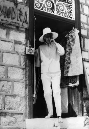 Greta Garbo, pendant ses vacances en Grèce